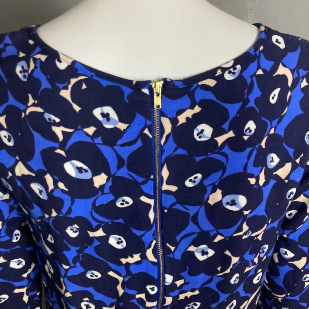 Boden dress size 8 lace mixed media floral blue black lace whimsigoth - Picture 5 of 9